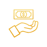 Icono de compensación económica por accidente.